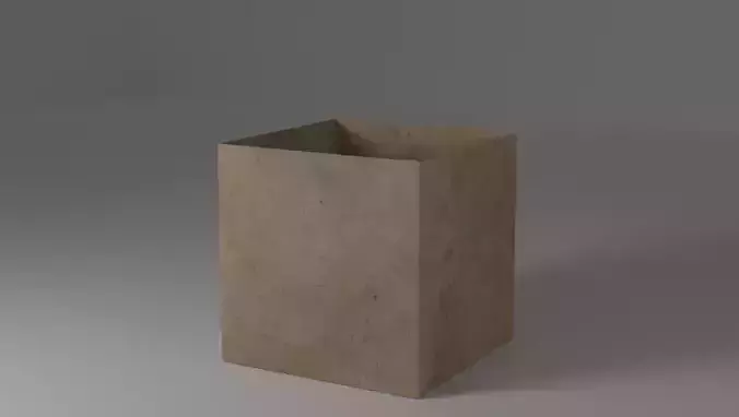 Simple Cardboard Box Created in Blender Free 3D model
