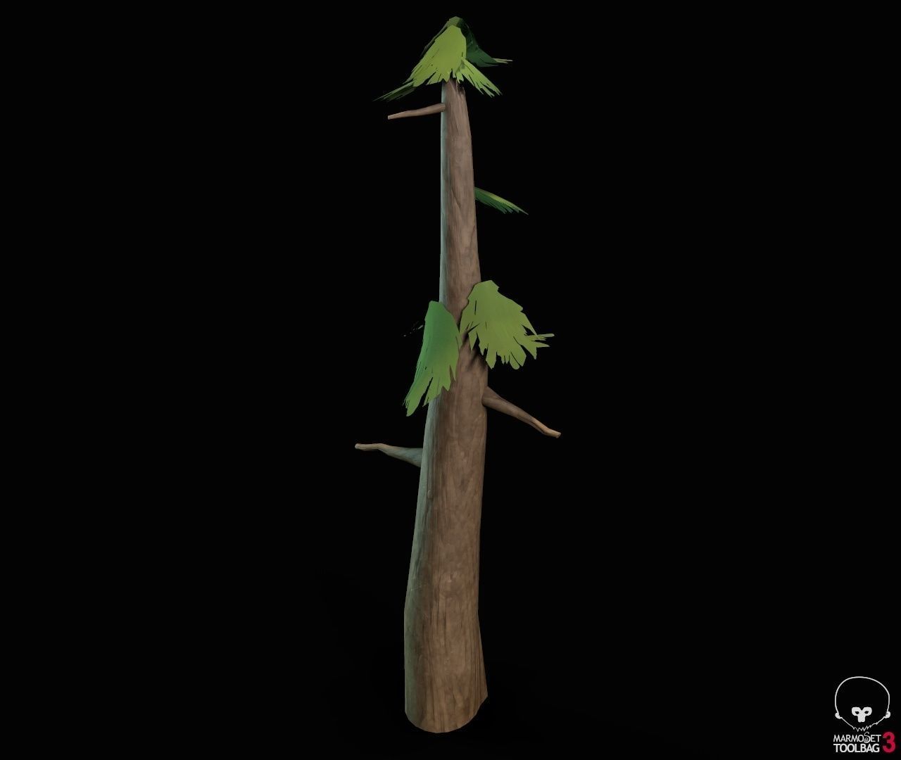 Stylized PBR Trees Low-poly 3D model_50