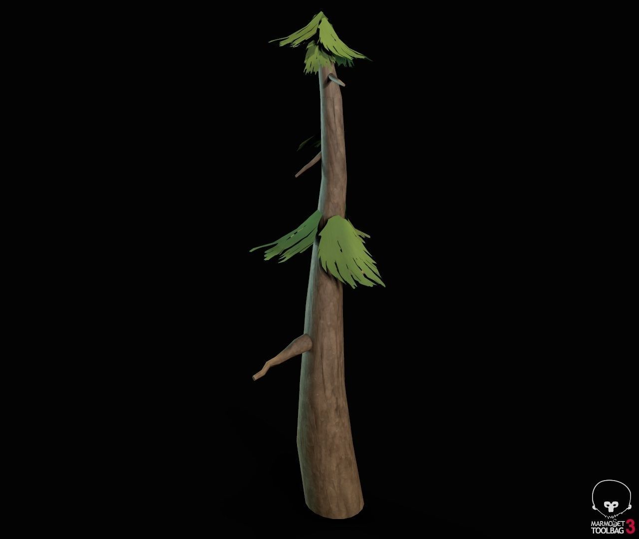 Stylized PBR Trees Low-poly 3D model_52