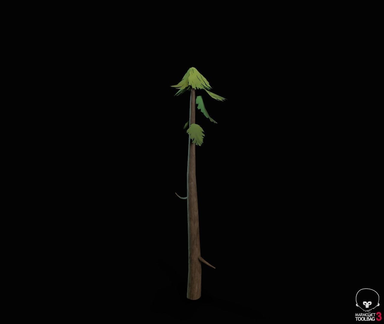 Stylized PBR Trees Low-poly 3D model_27