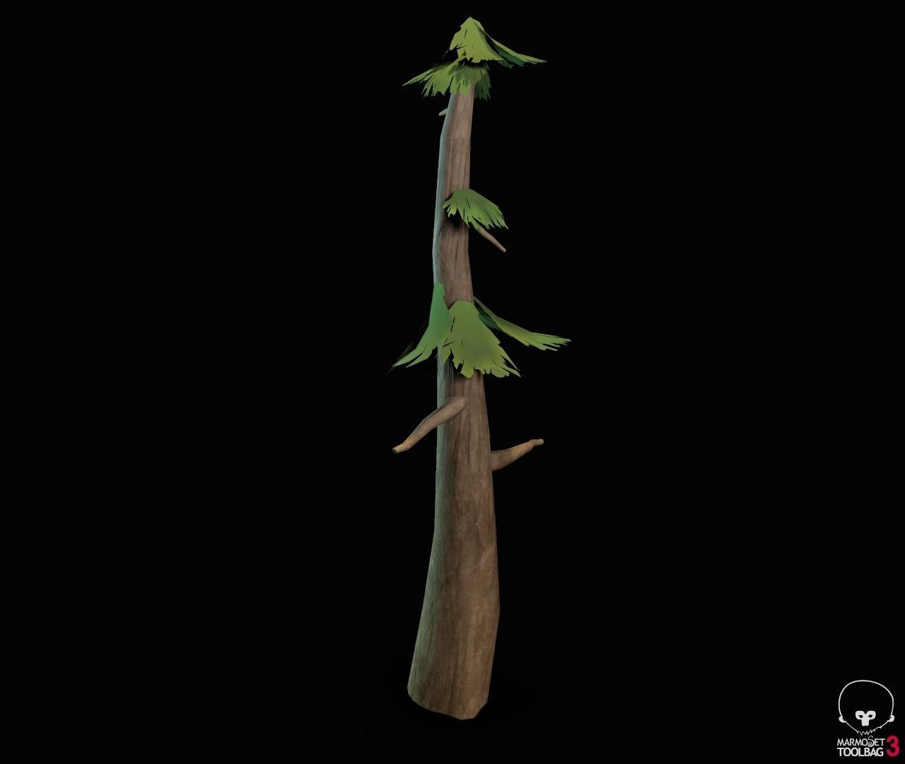 Stylized PBR Trees Low-poly 3D model_48