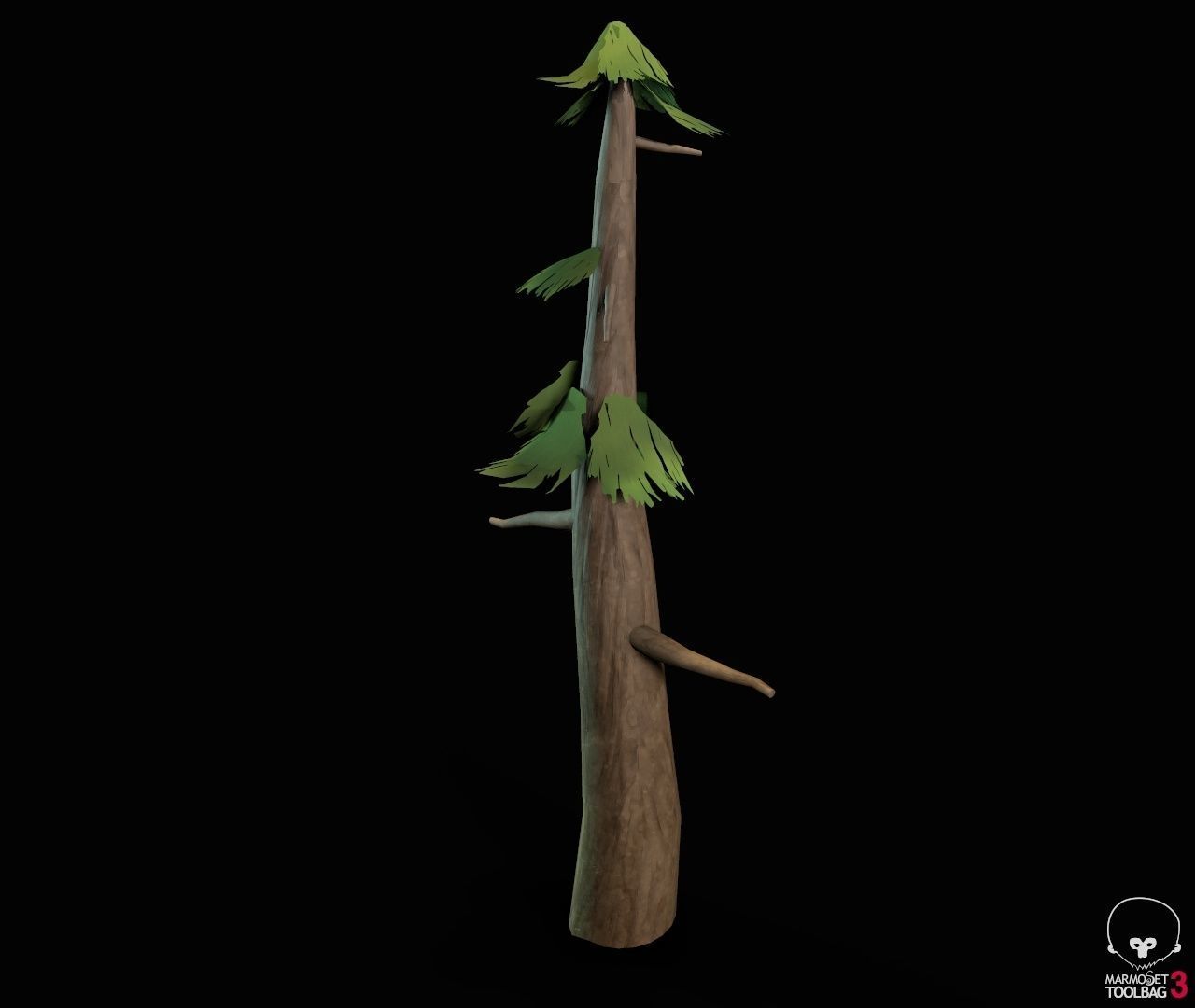 Stylized PBR Trees Low-poly 3D model_46