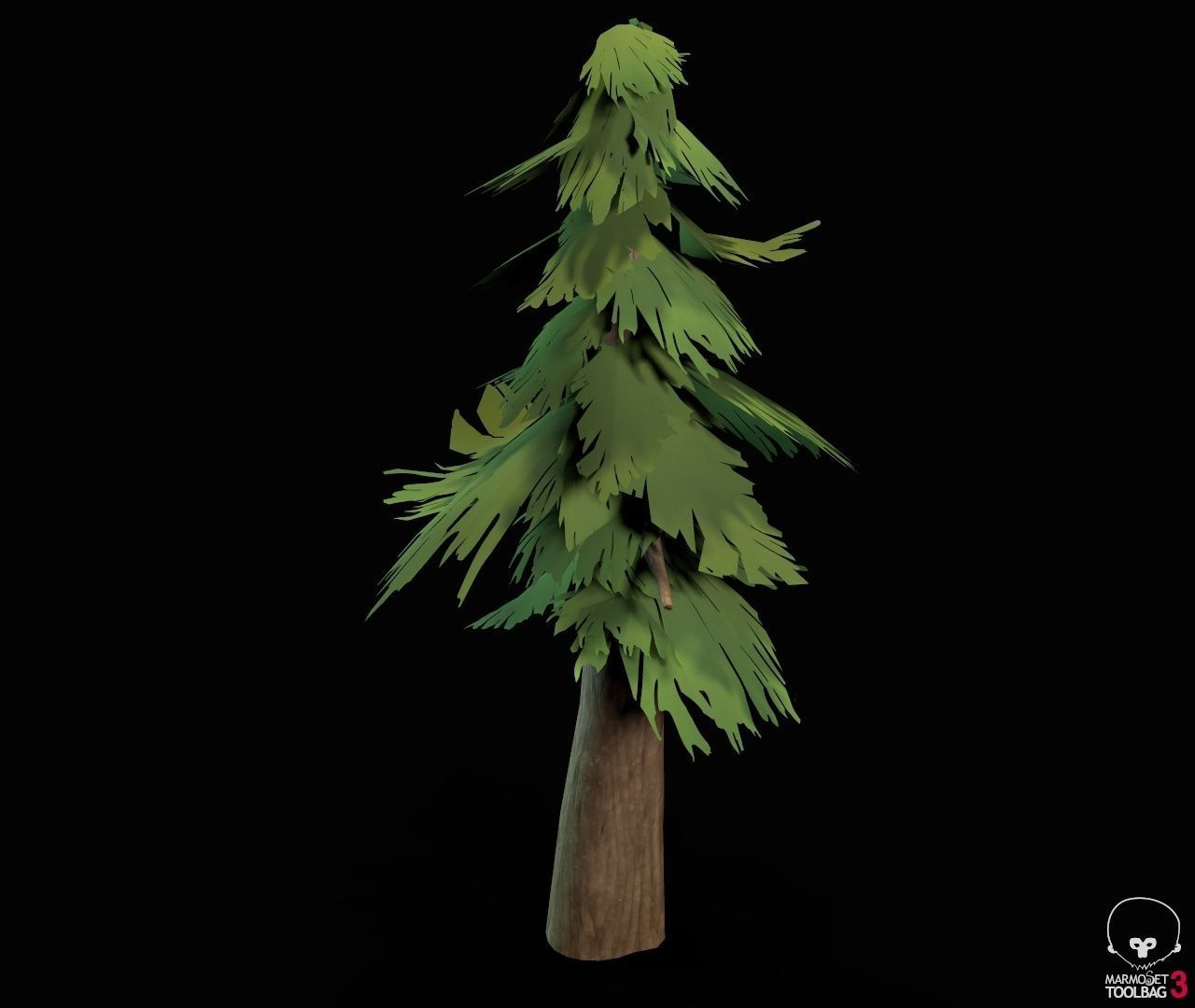 Stylized PBR Trees Low-poly 3D model_34