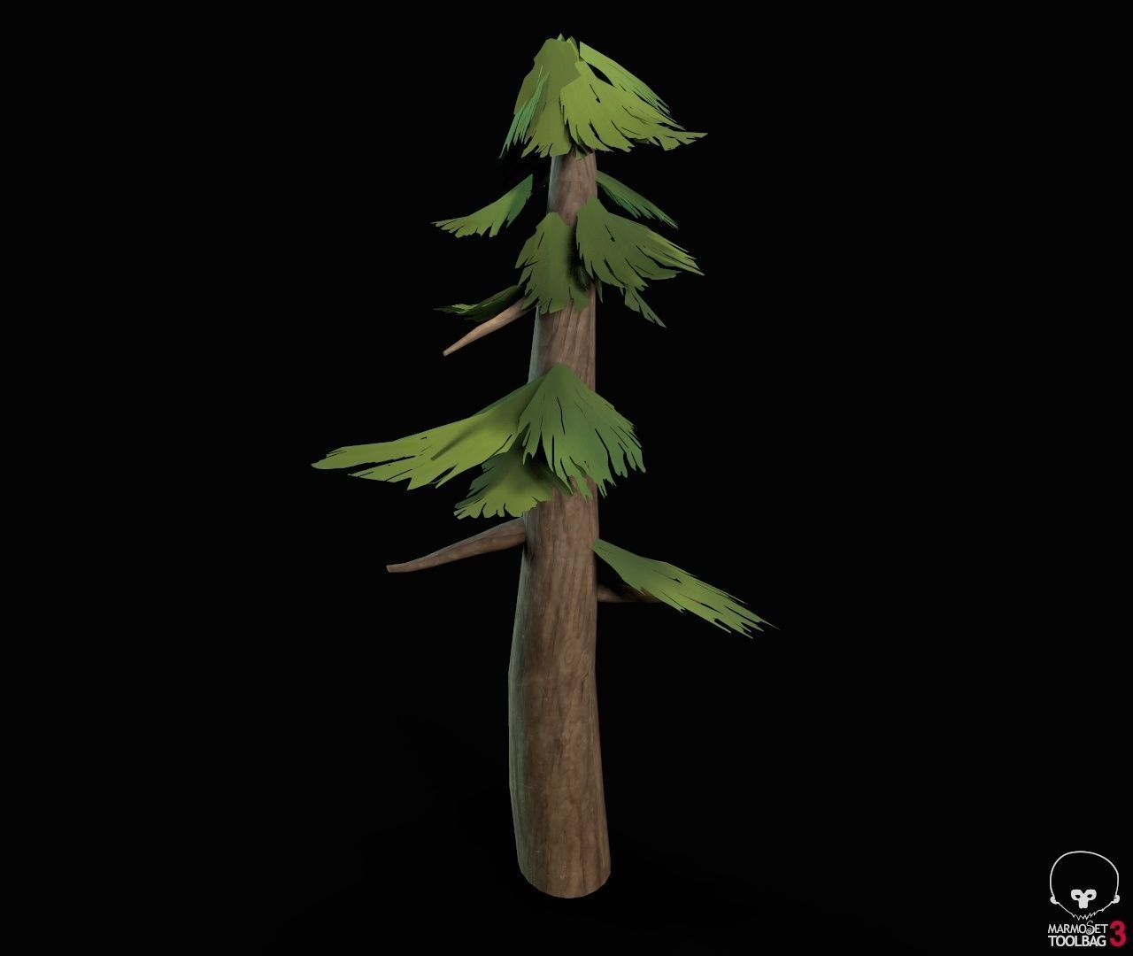 Stylized PBR Trees Low-poly 3D model_18