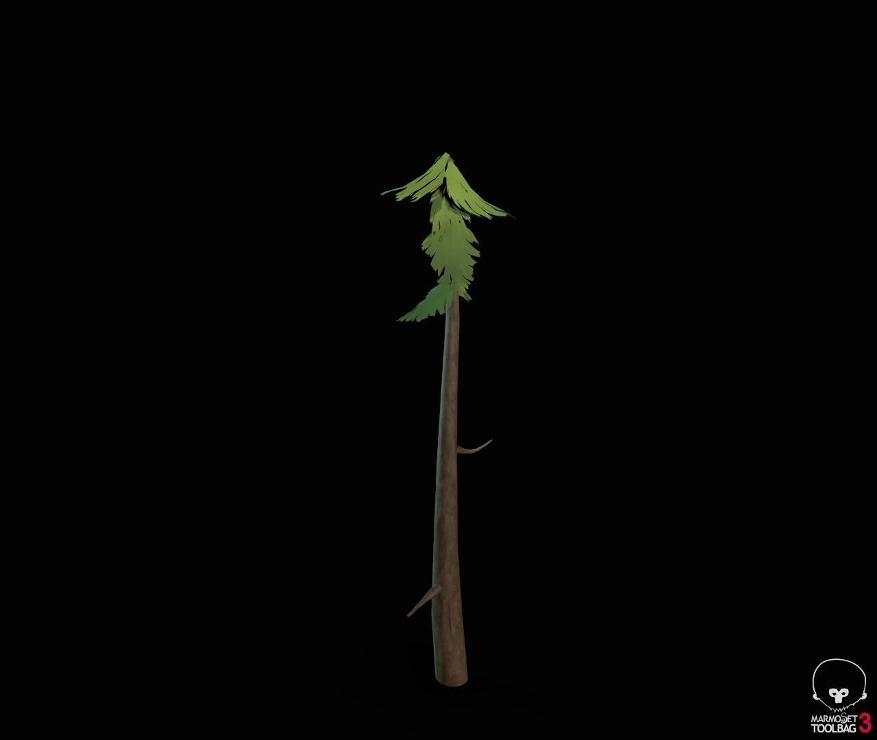 Stylized PBR Trees Low-poly 3D model_44