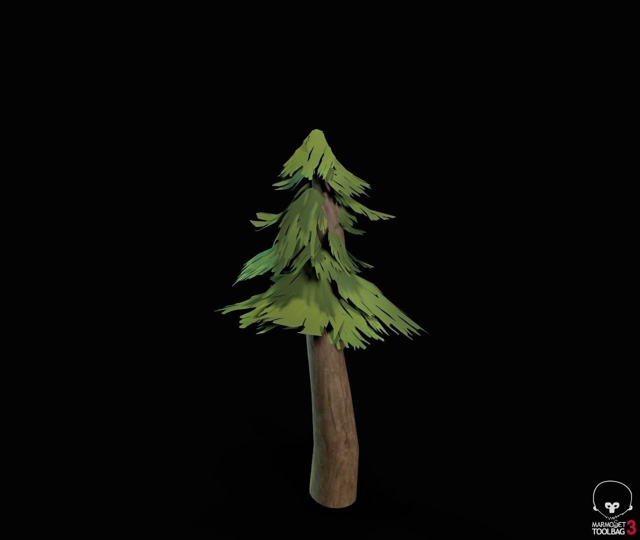 Stylized PBR Trees Low-poly 3D model_39