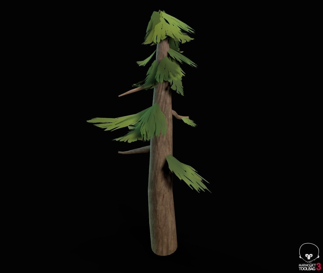 Stylized PBR Trees Low-poly 3D model_17