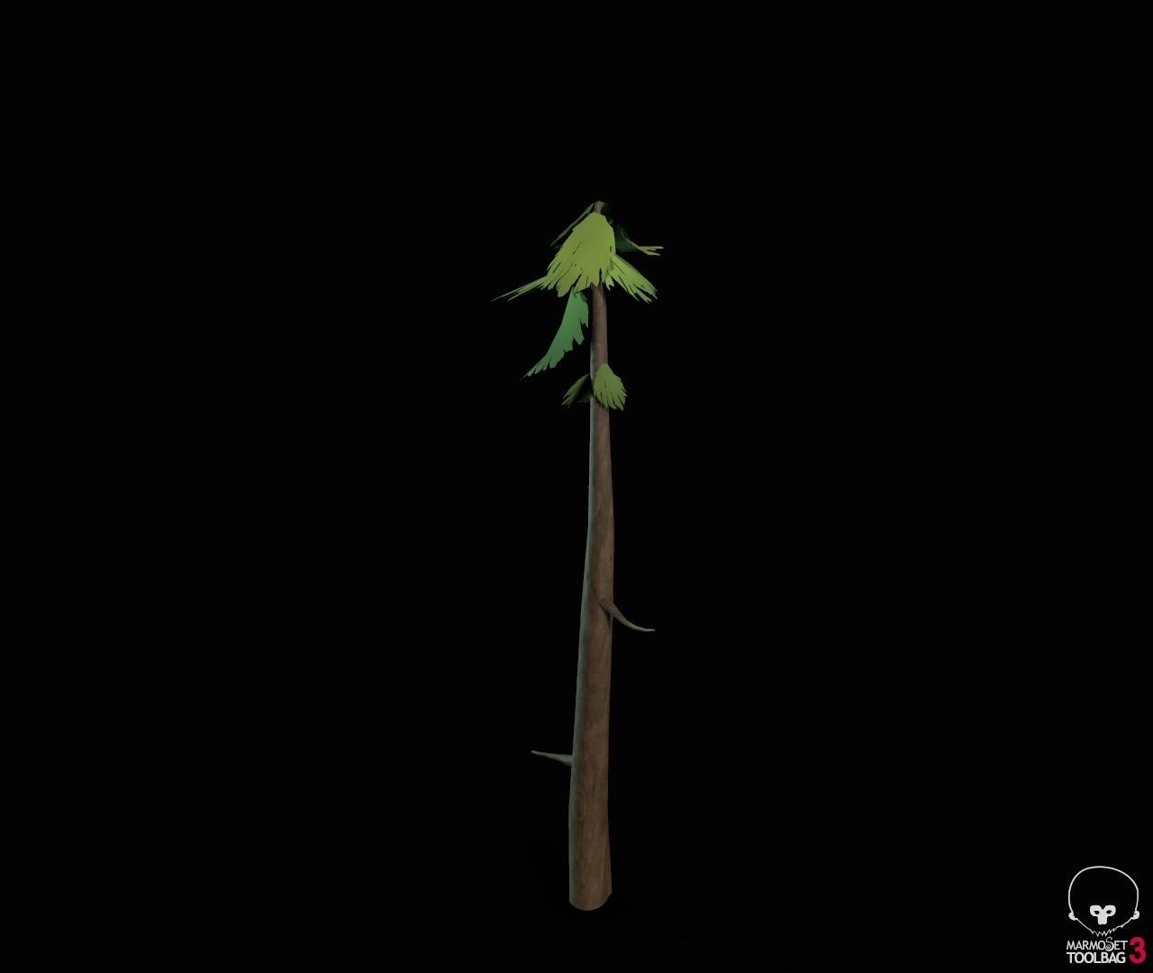 Stylized PBR Trees Low-poly 3D model_42