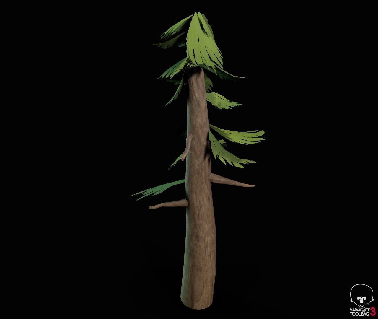 Stylized PBR Trees Low-poly 3D model_25