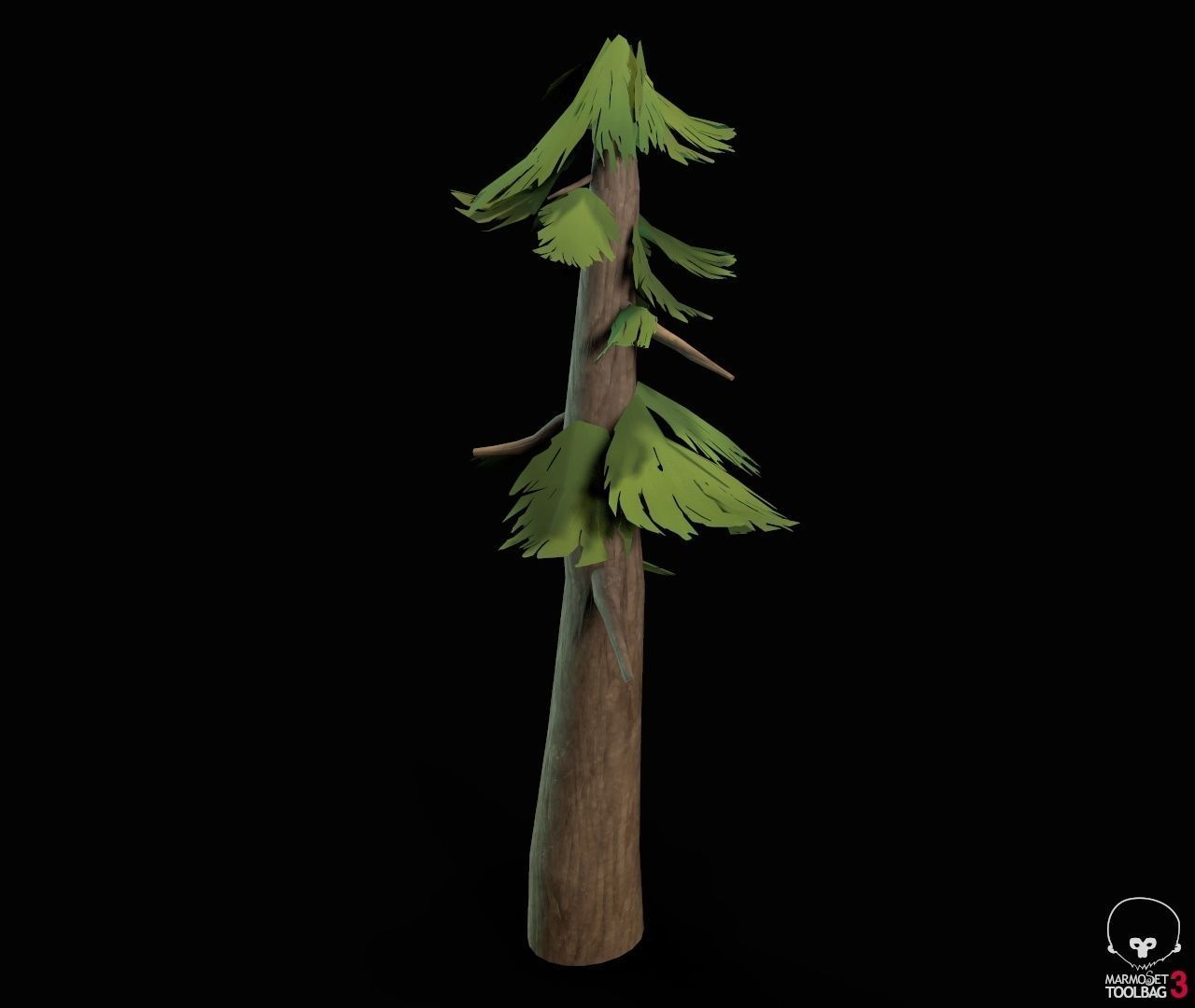 Stylized PBR Trees Low-poly 3D model_22