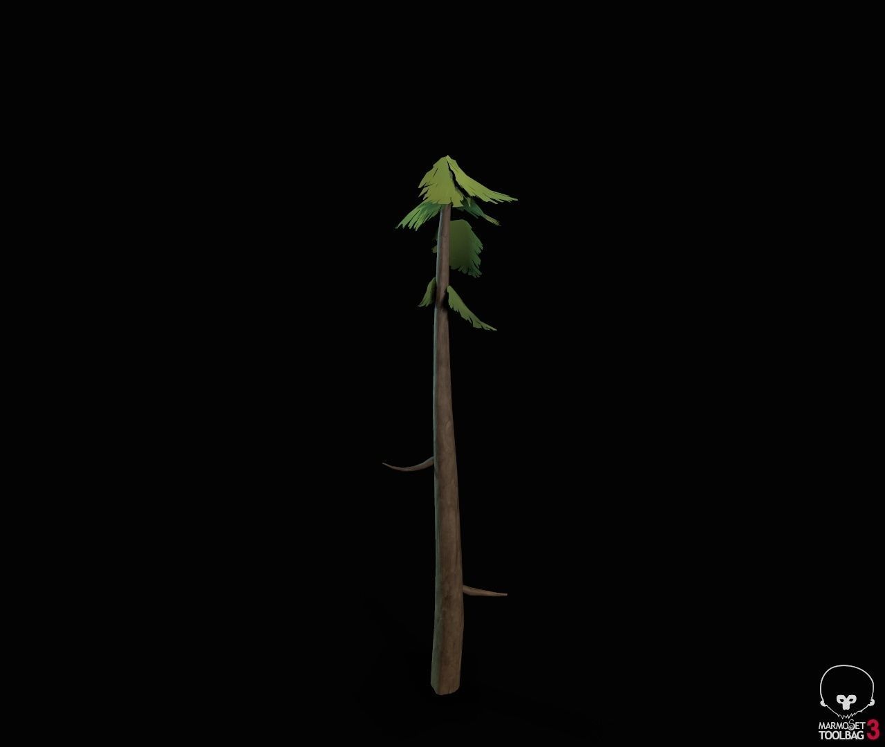 Stylized PBR Trees Low-poly 3D model_33