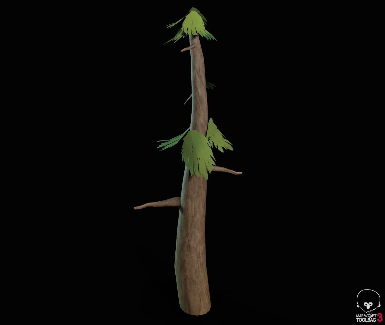 Stylized PBR Trees Low-poly 3D model_51