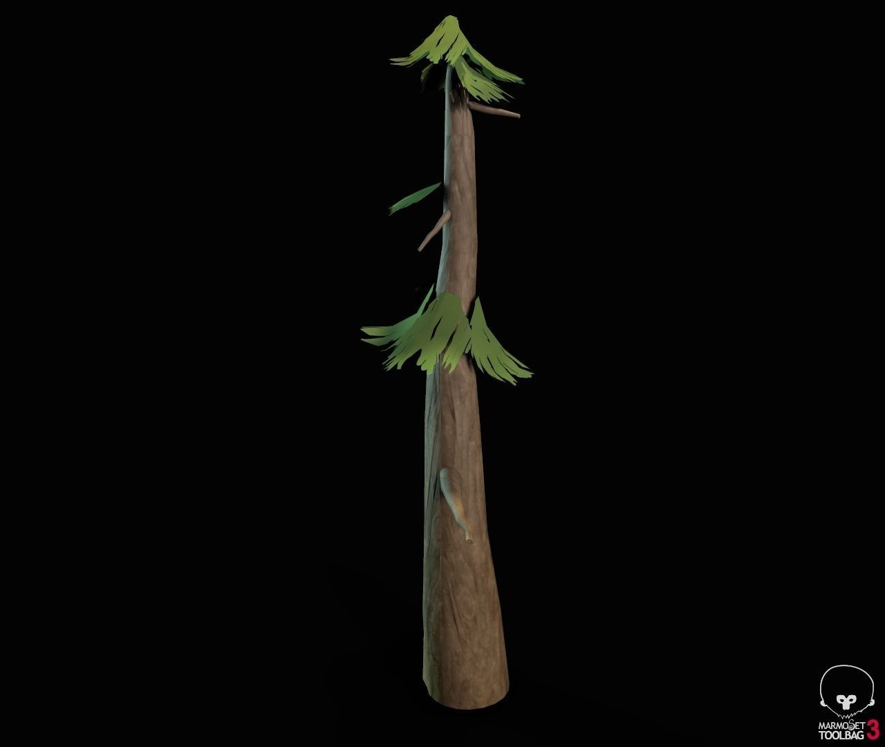 Stylized PBR Trees Low-poly 3D model_45