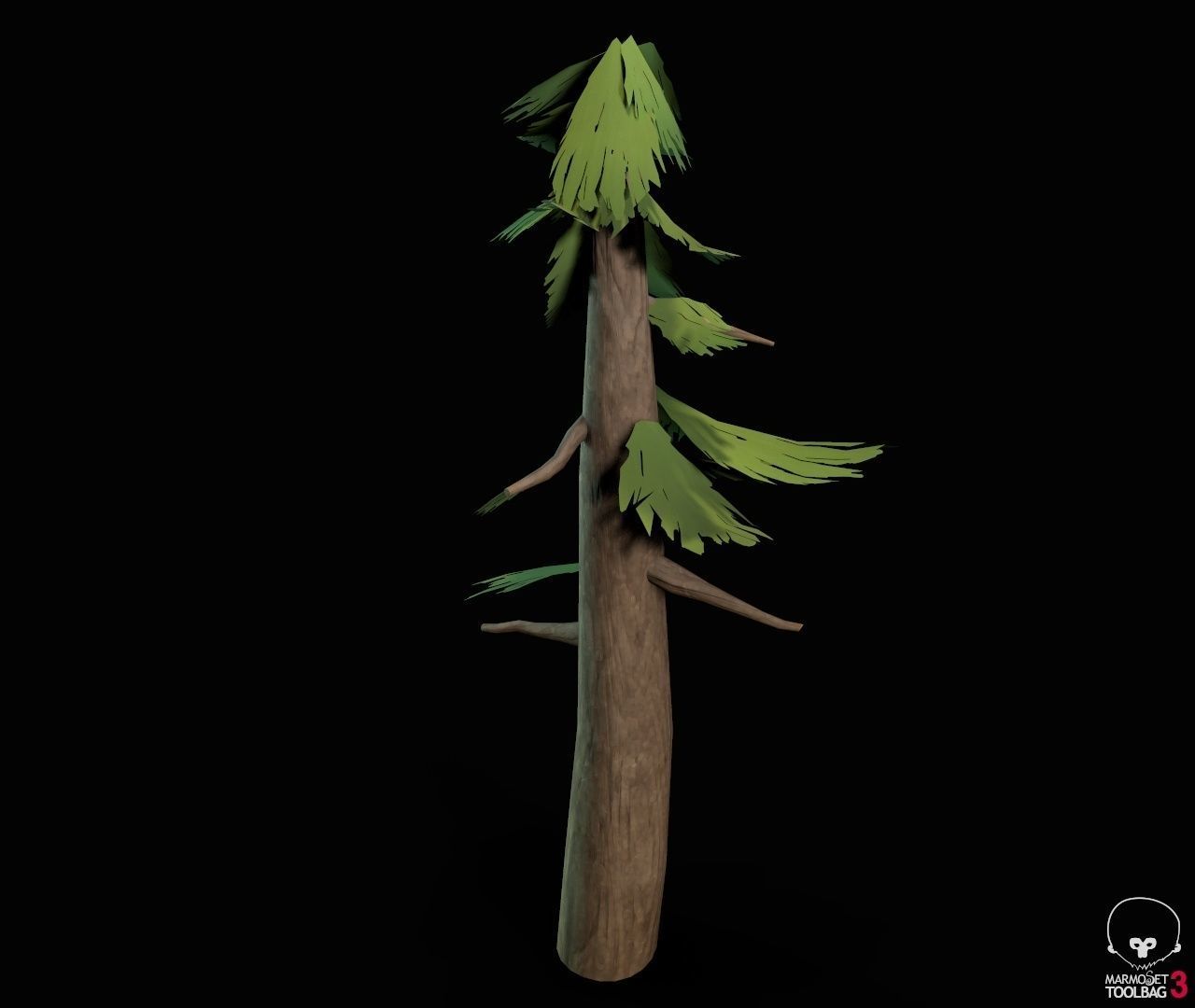 Stylized PBR Trees Low-poly 3D model_24