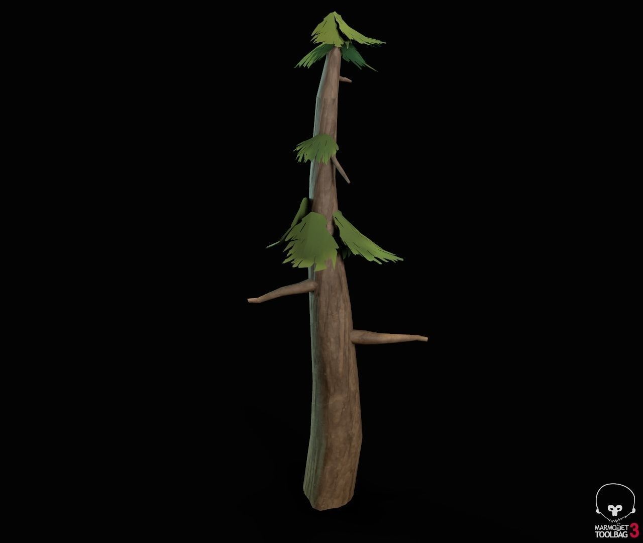 Stylized PBR Trees Low-poly 3D model_47