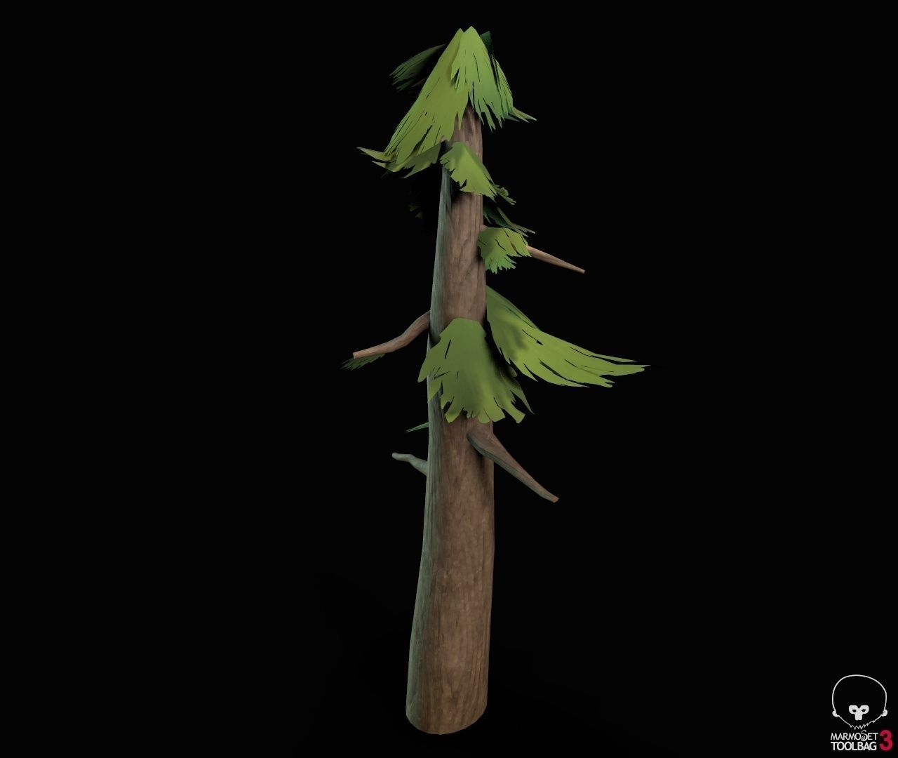 Stylized PBR Trees Low-poly 3D model_23