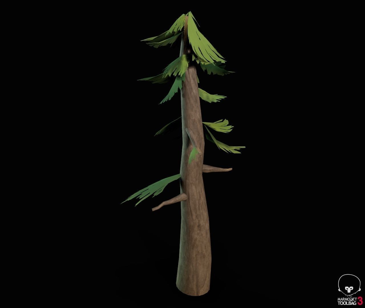 Stylized PBR Trees Low-poly 3D model_26