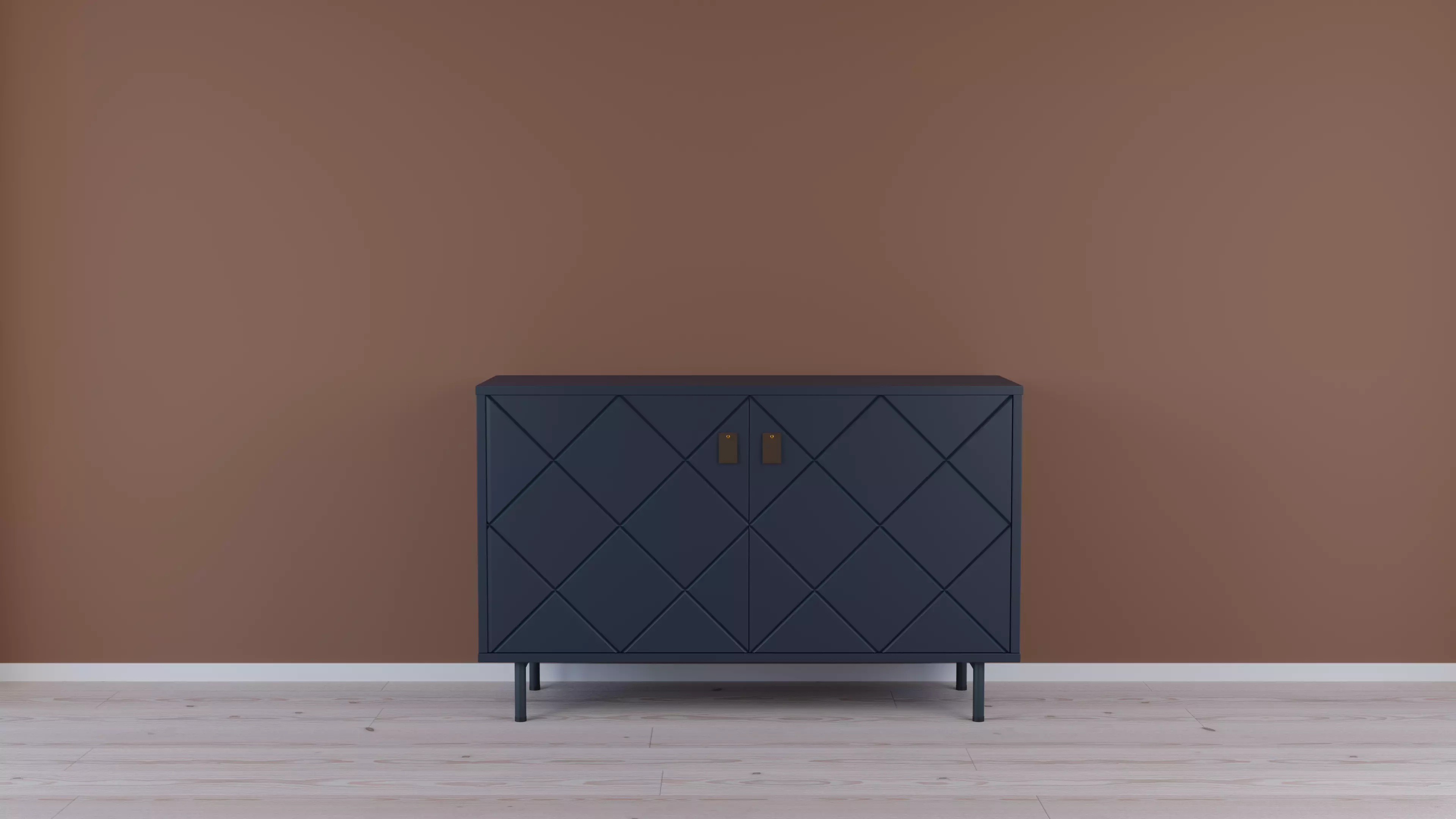 Modern Cabinet in Dark Blue Free 3D model