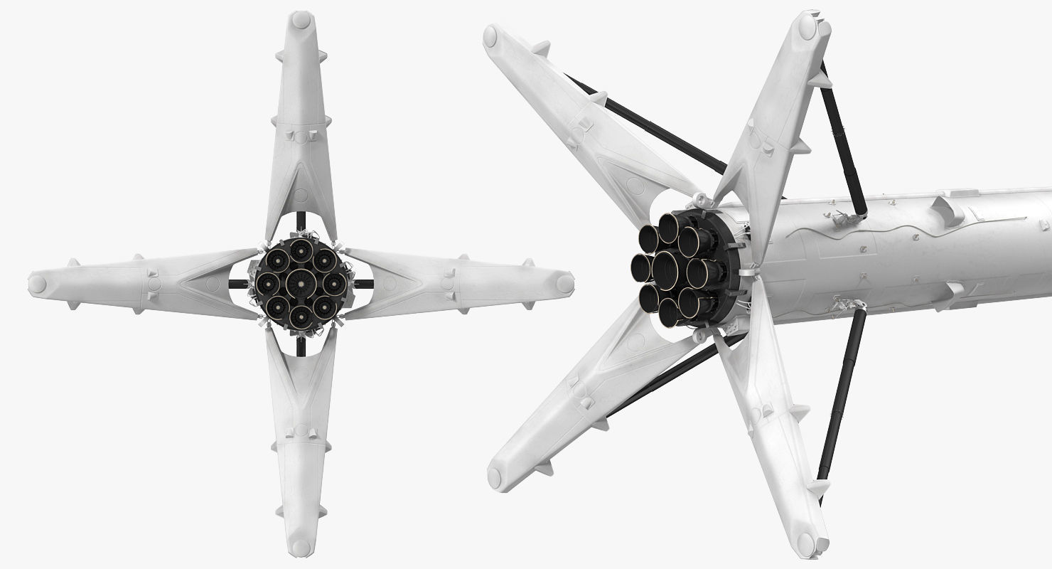 Falcon 9 First Stage with Landing Legs 3D model_7