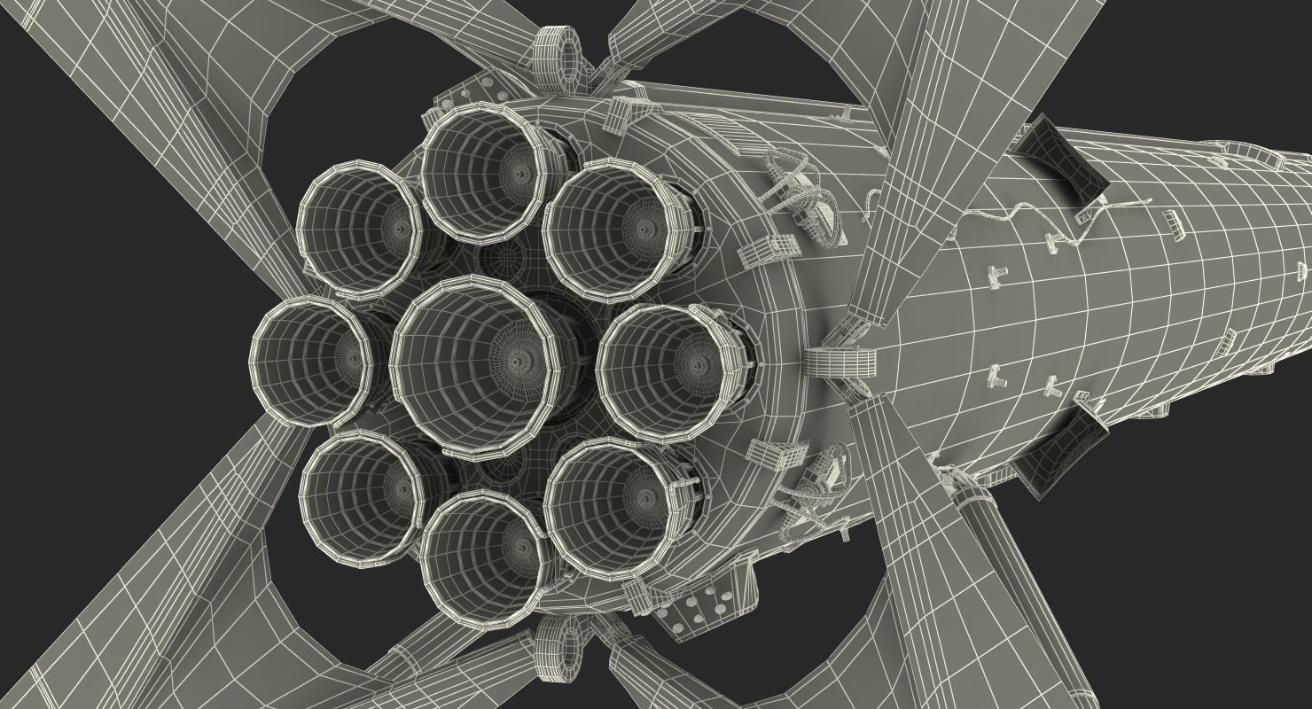 Falcon 9 First Stage with Landing Legs 3D model_19