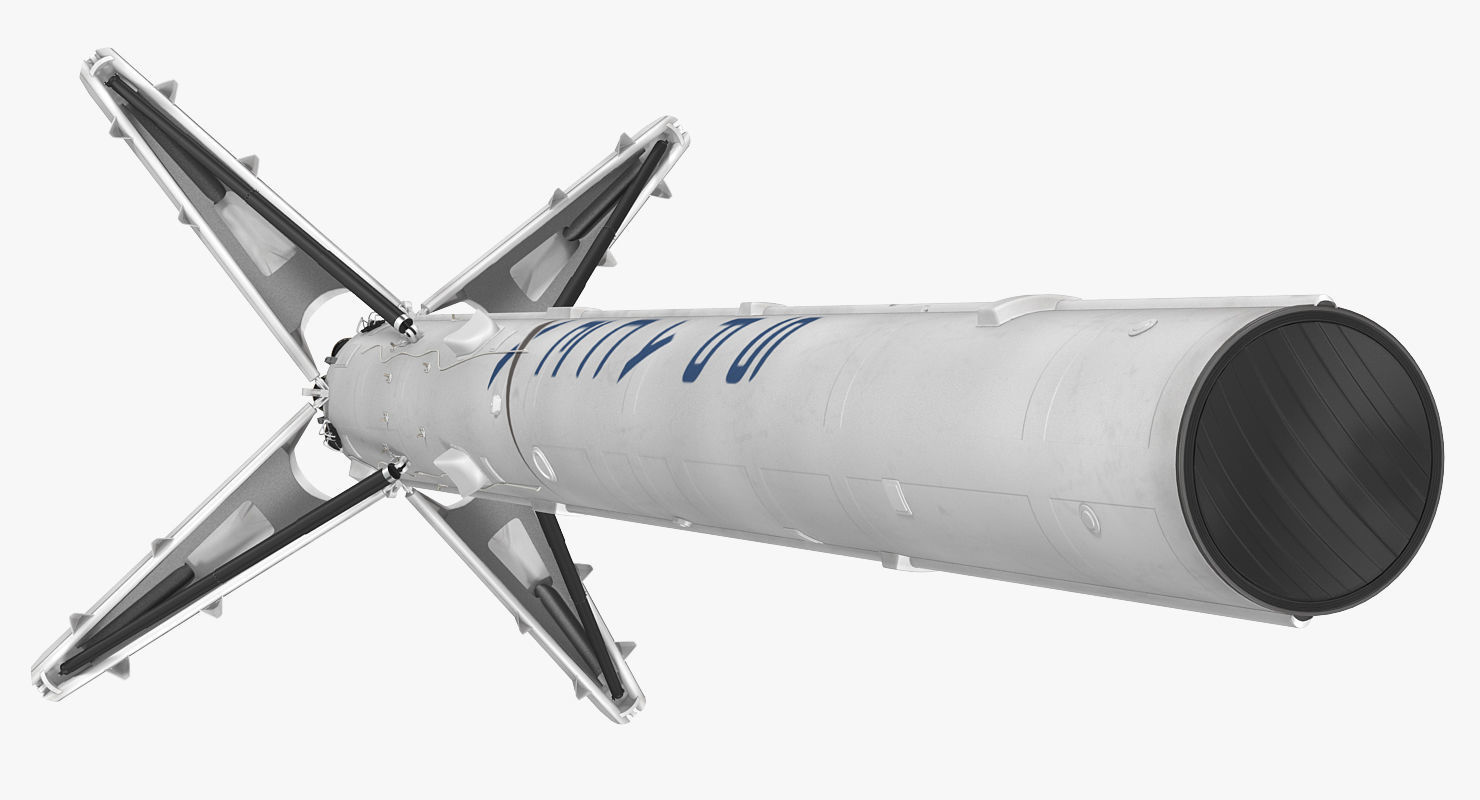 Falcon 9 First Stage with Landing Legs 3D model_3