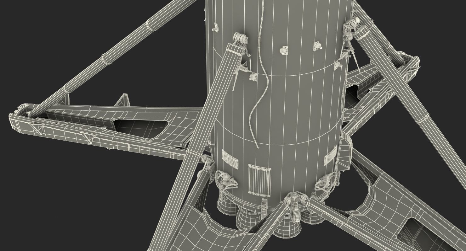Falcon 9 First Stage with Landing Legs 3D model_20