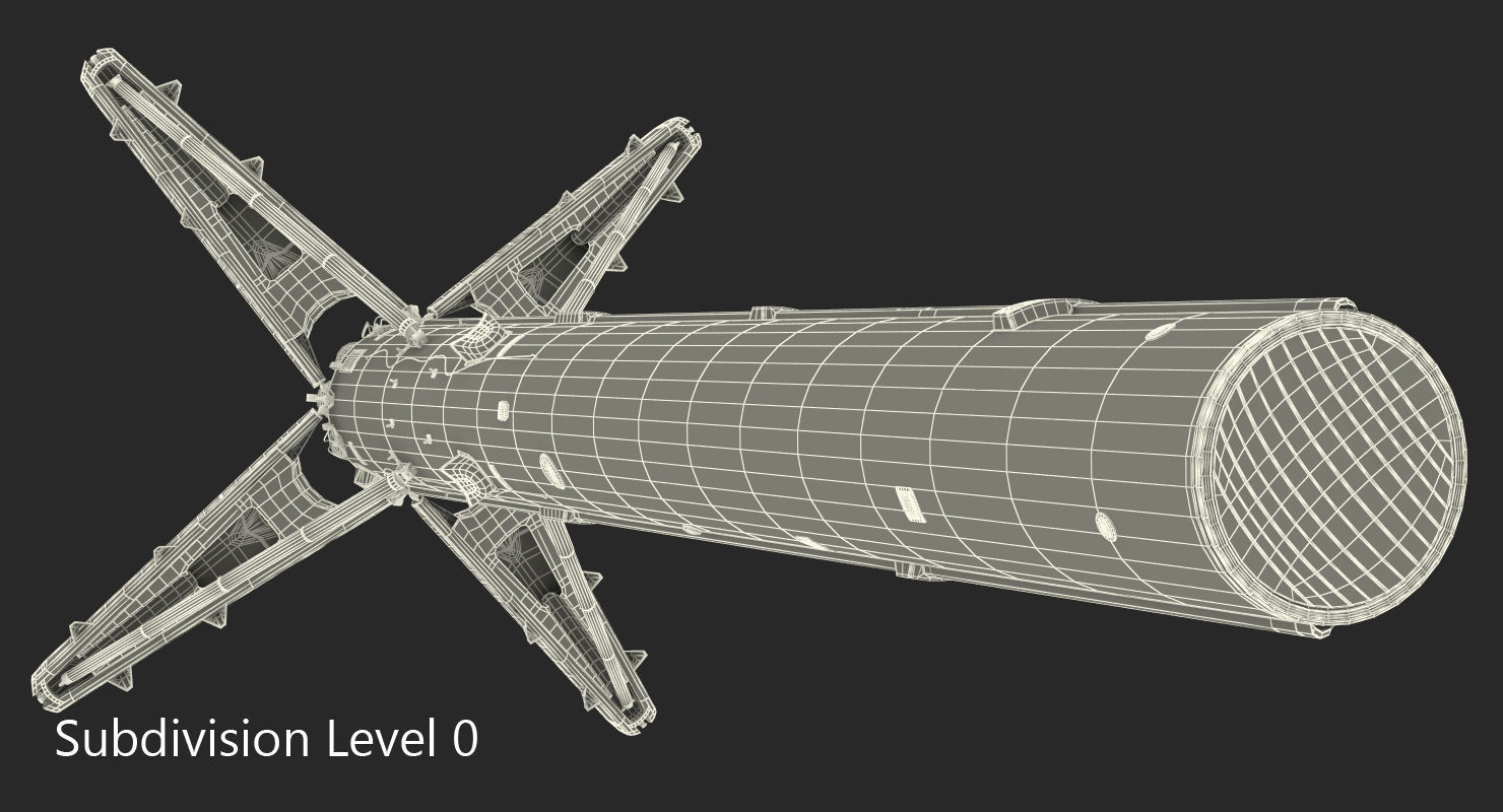 Falcon 9 First Stage with Landing Legs 3D model_9