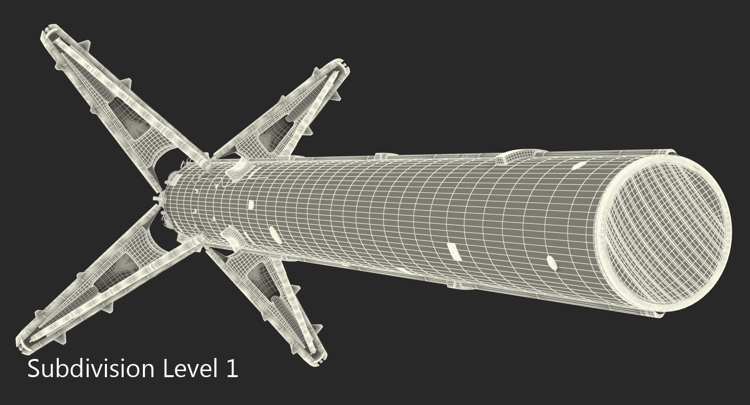 Falcon 9 First Stage with Landing Legs 3D model_10