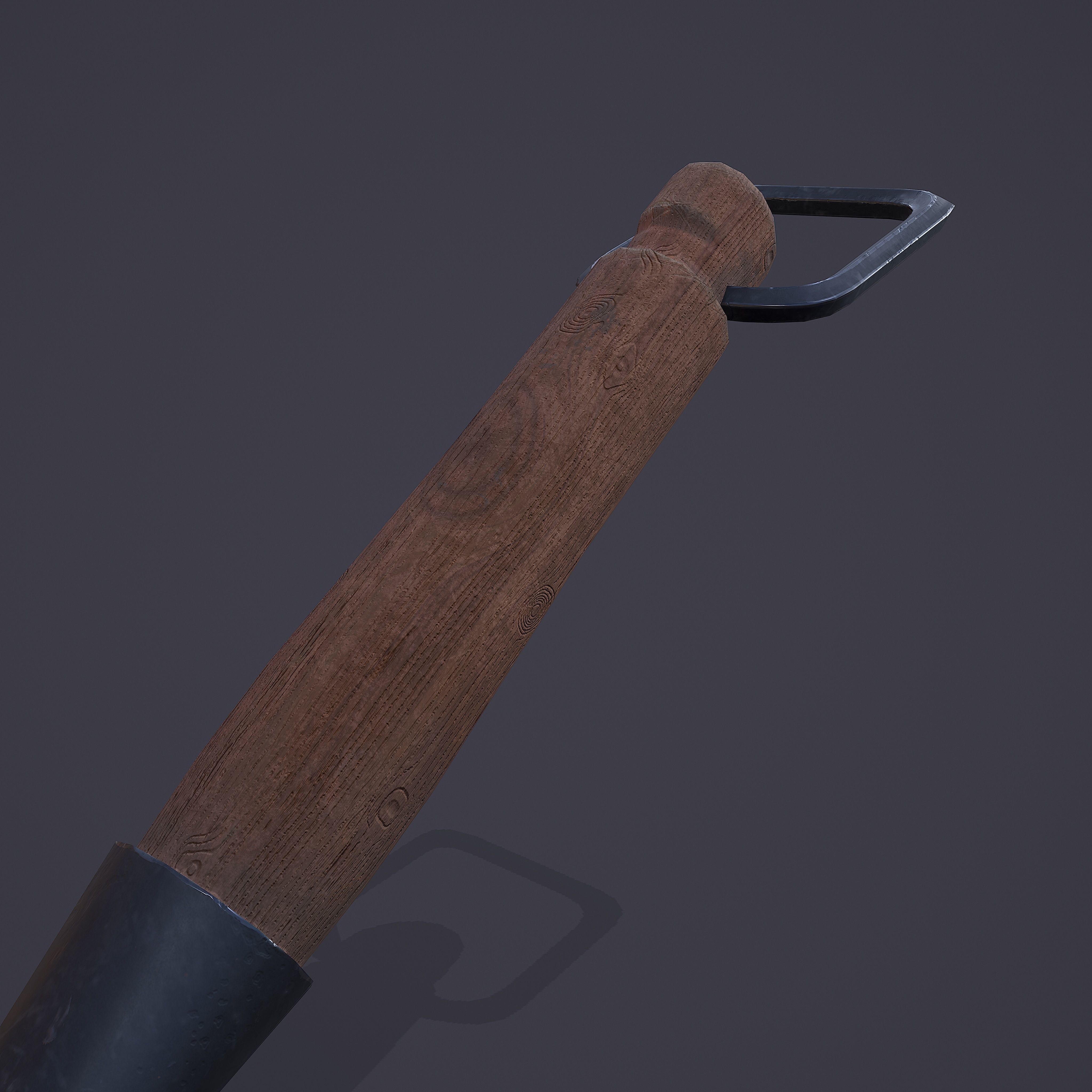 Medieval Frying Pan Low-poly 3D model_17