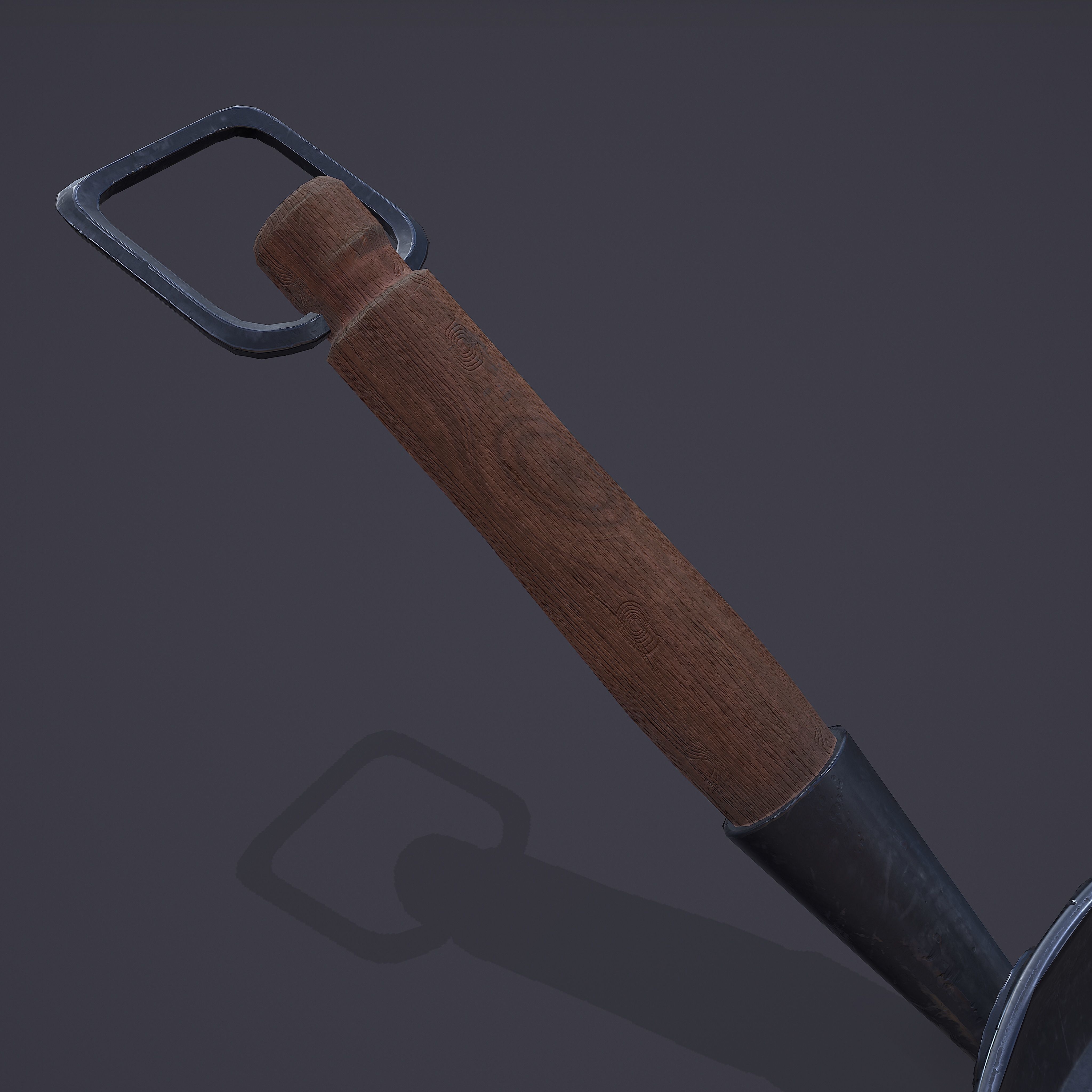 Medieval Frying Pan Low-poly 3D model_19