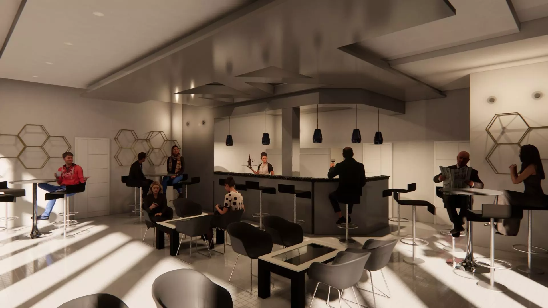 Caffe Bar Interior 3D model
