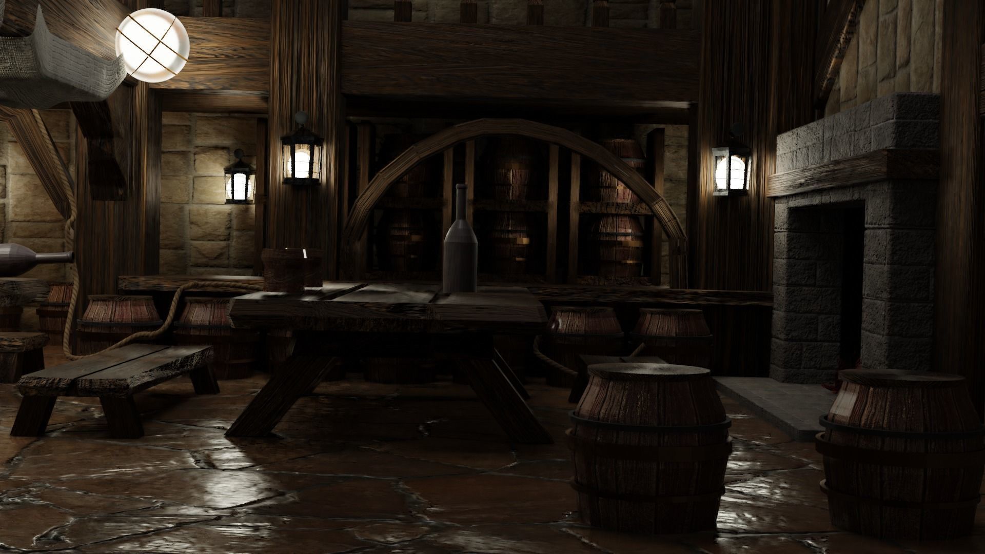 Bar Interior 3D Model 3D model_5