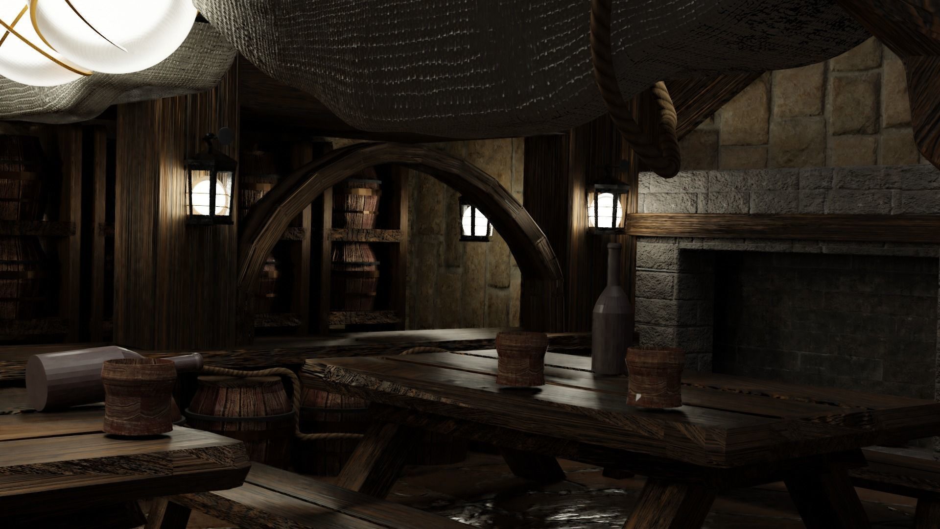 Bar Interior 3D Model 3D model_4