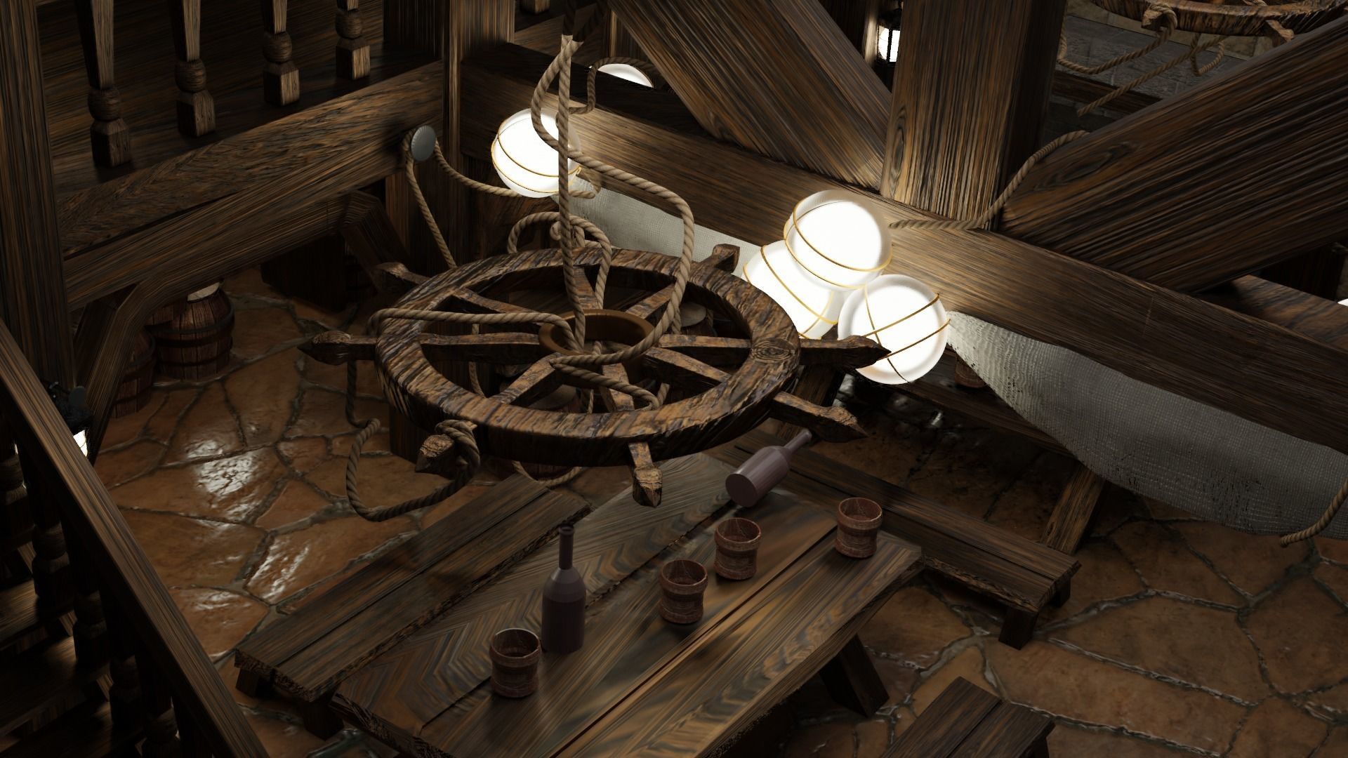 Bar Interior 3D Model 3D model_2