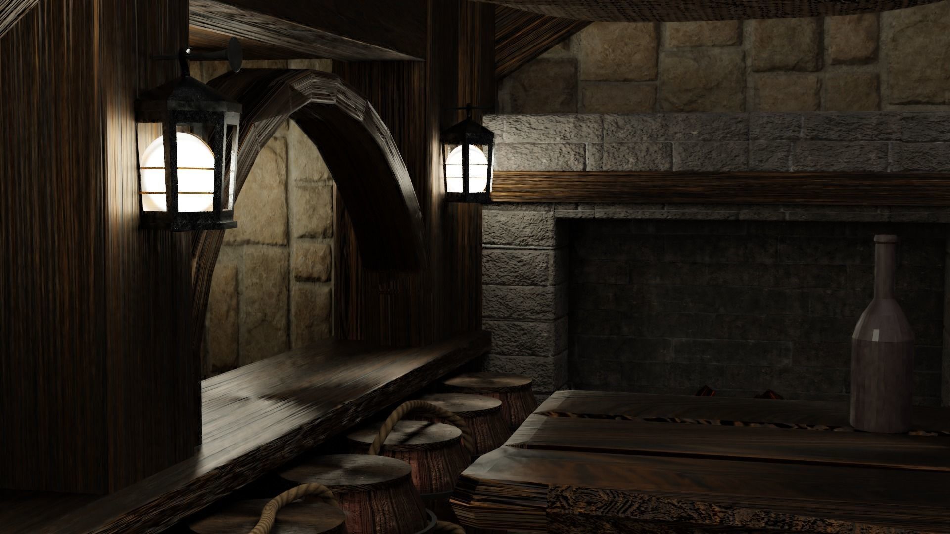 Bar Interior 3D Model 3D model_8