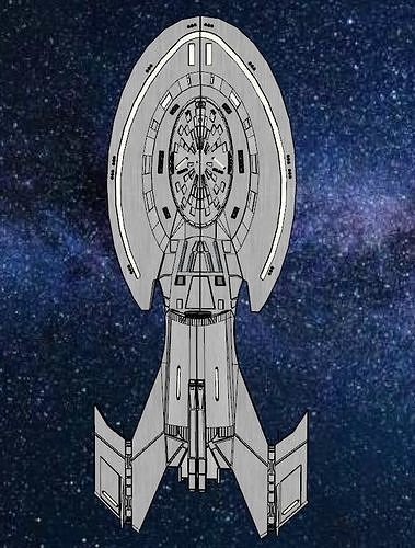  Enigma Class a Star Trek non canon ship Refit 3D print model