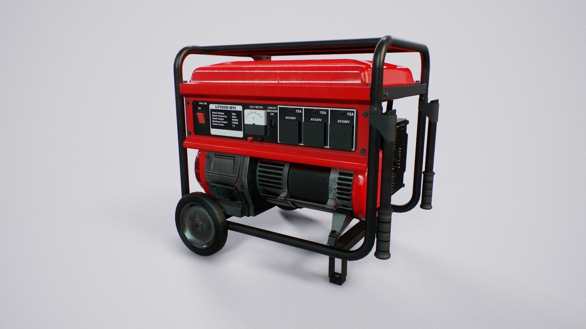 Diesel Generator - PBR Game Ready - 4k textures Low-poly 3D model_2