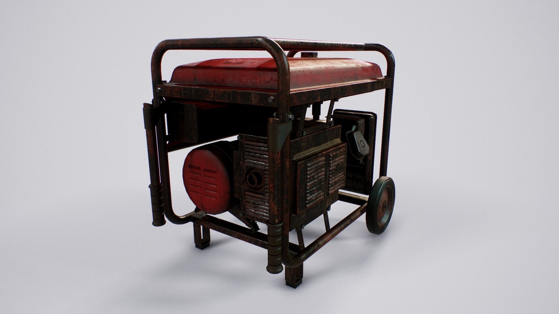 Diesel Generator - PBR Game Ready - 4k textures Low-poly 3D model_7