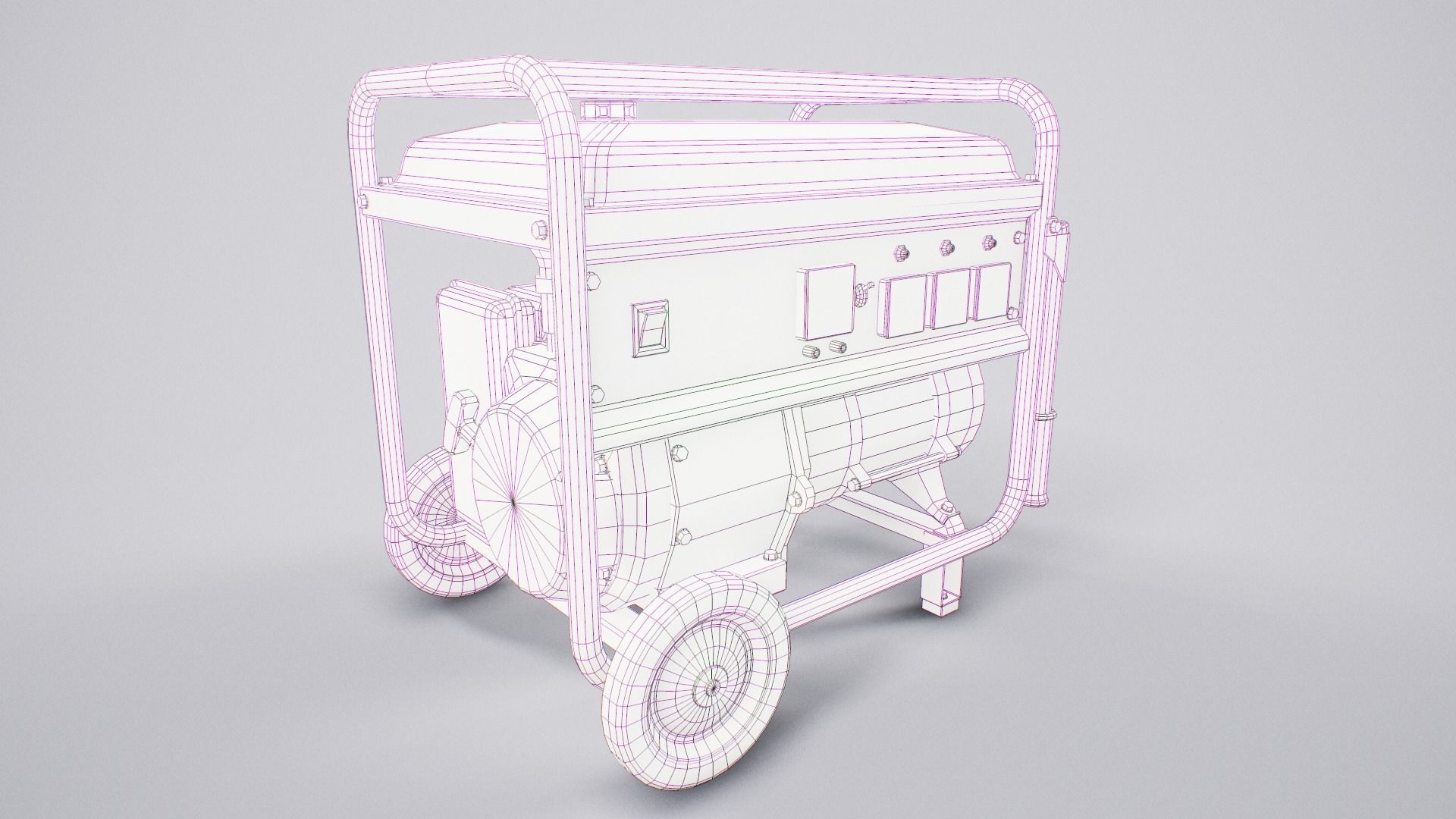 Diesel Generator - PBR Game Ready - 4k textures Low-poly 3D model_11