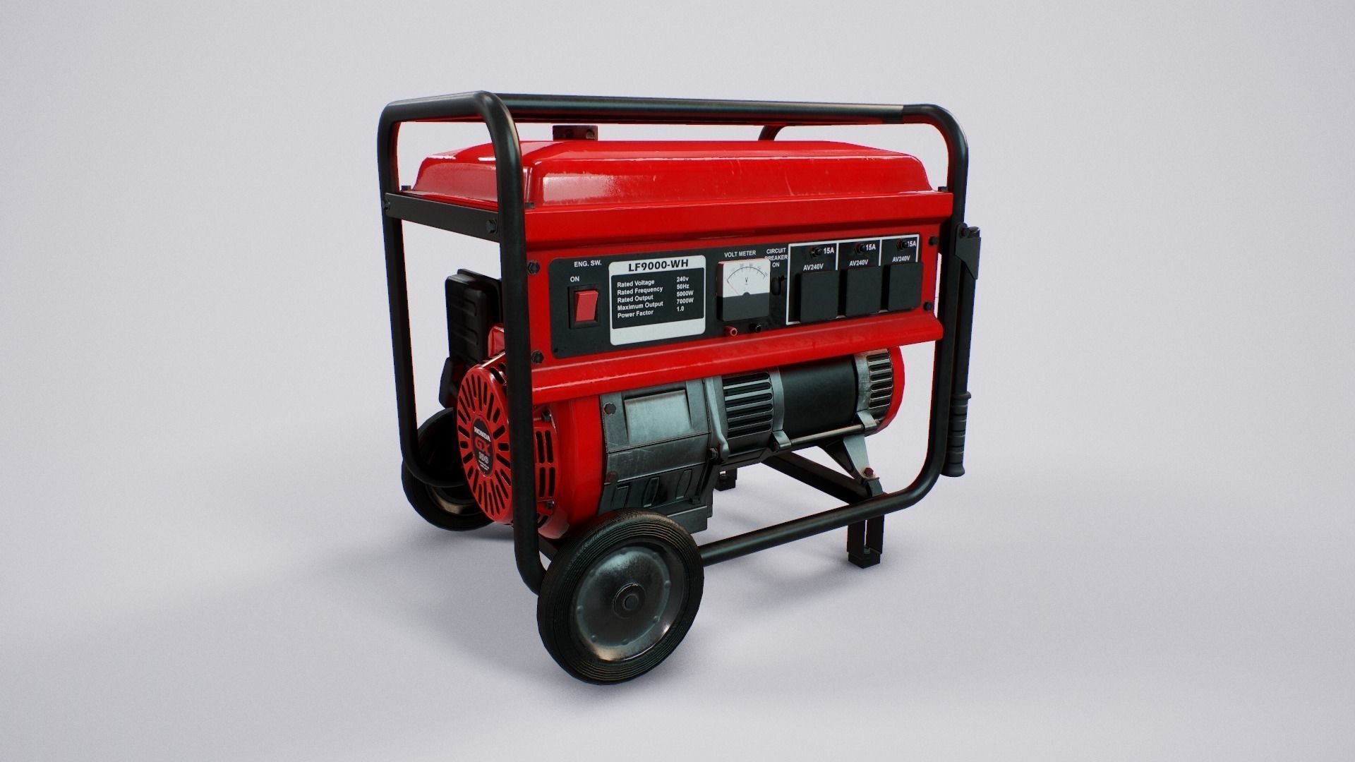 Diesel Generator - PBR Game Ready - 4k textures Low-poly 3D model_4