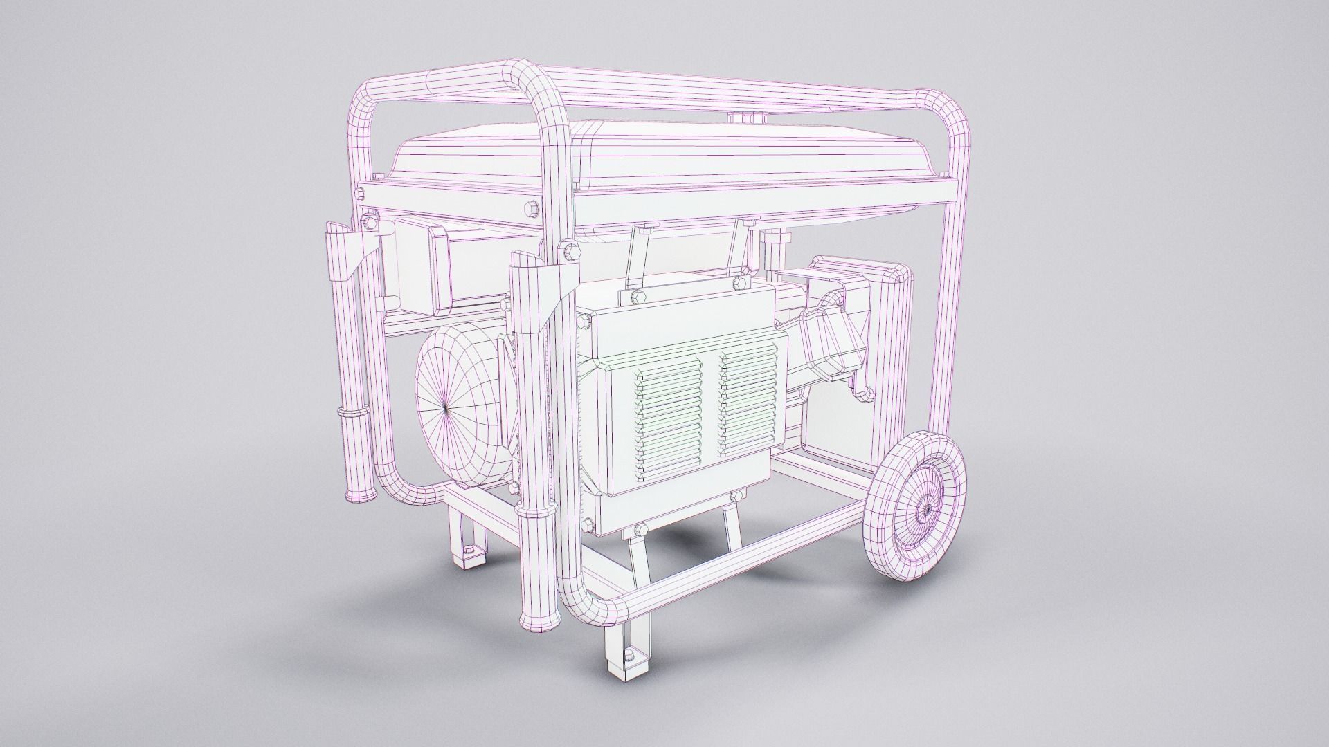Diesel Generator - PBR Game Ready - 4k textures Low-poly 3D model_13