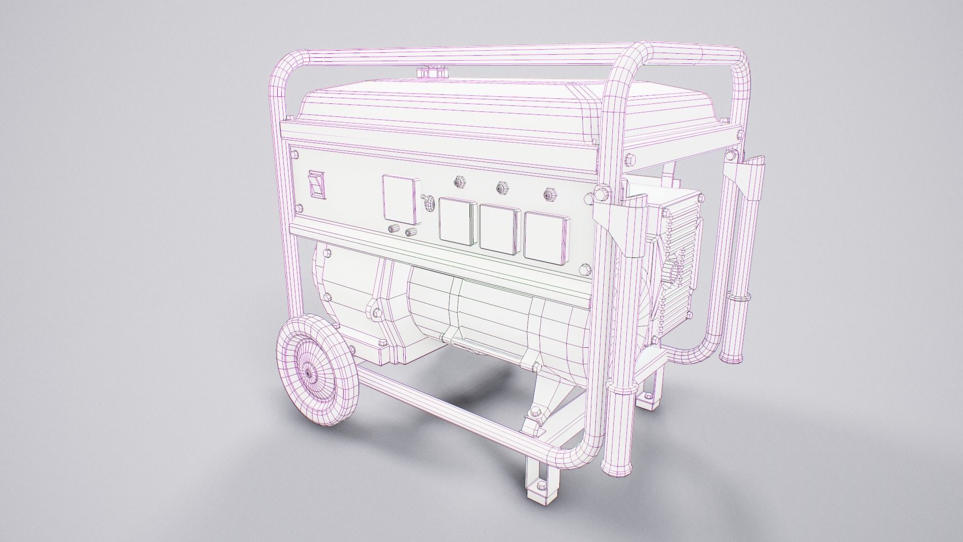 Diesel Generator - PBR Game Ready - 4k textures Low-poly 3D model_10