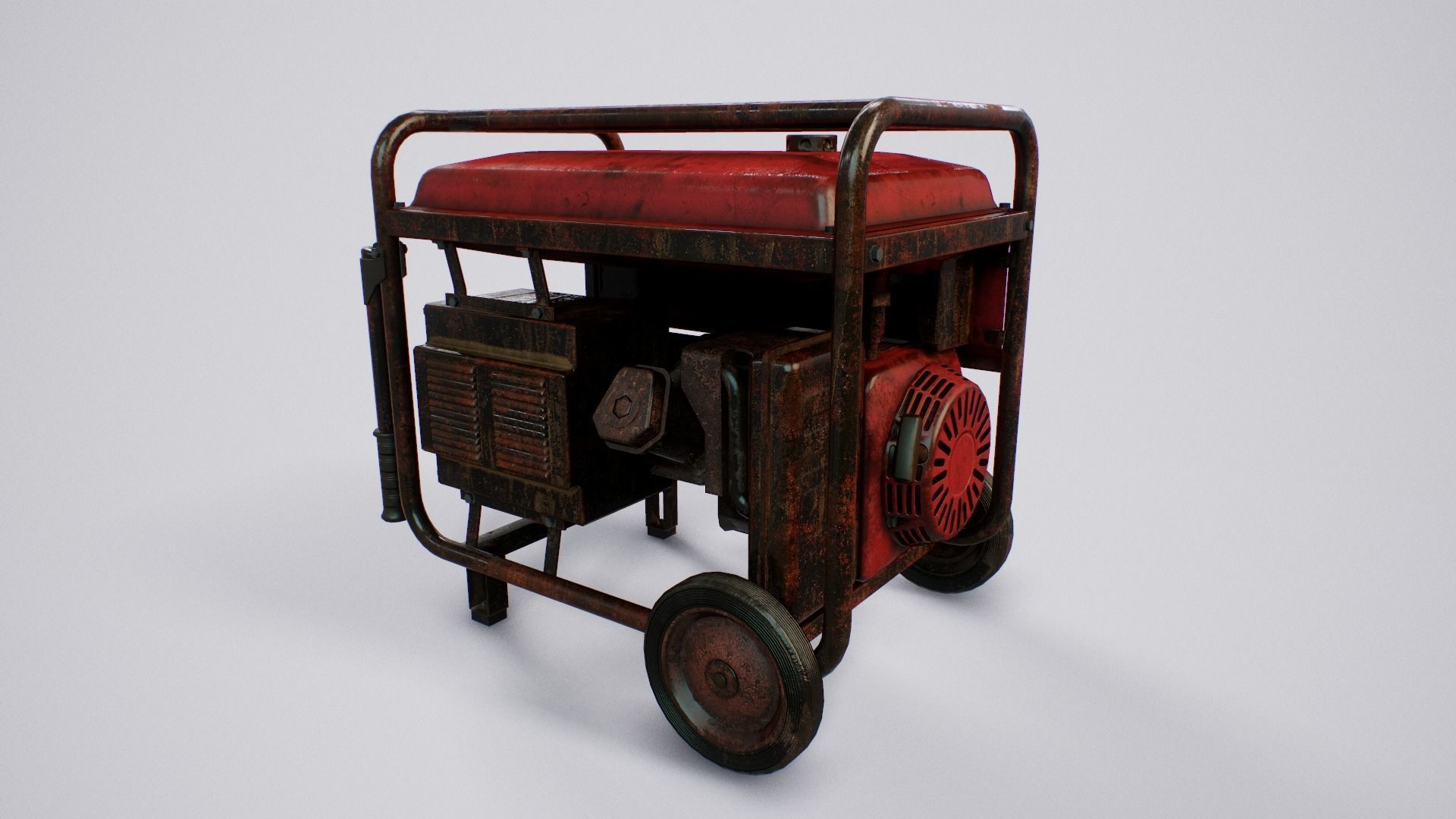 Diesel Generator - PBR Game Ready - 4k textures Low-poly 3D model_5