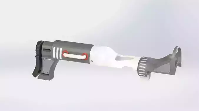 PSVR Aim stock with 2 sections of length adjustment 3D print model