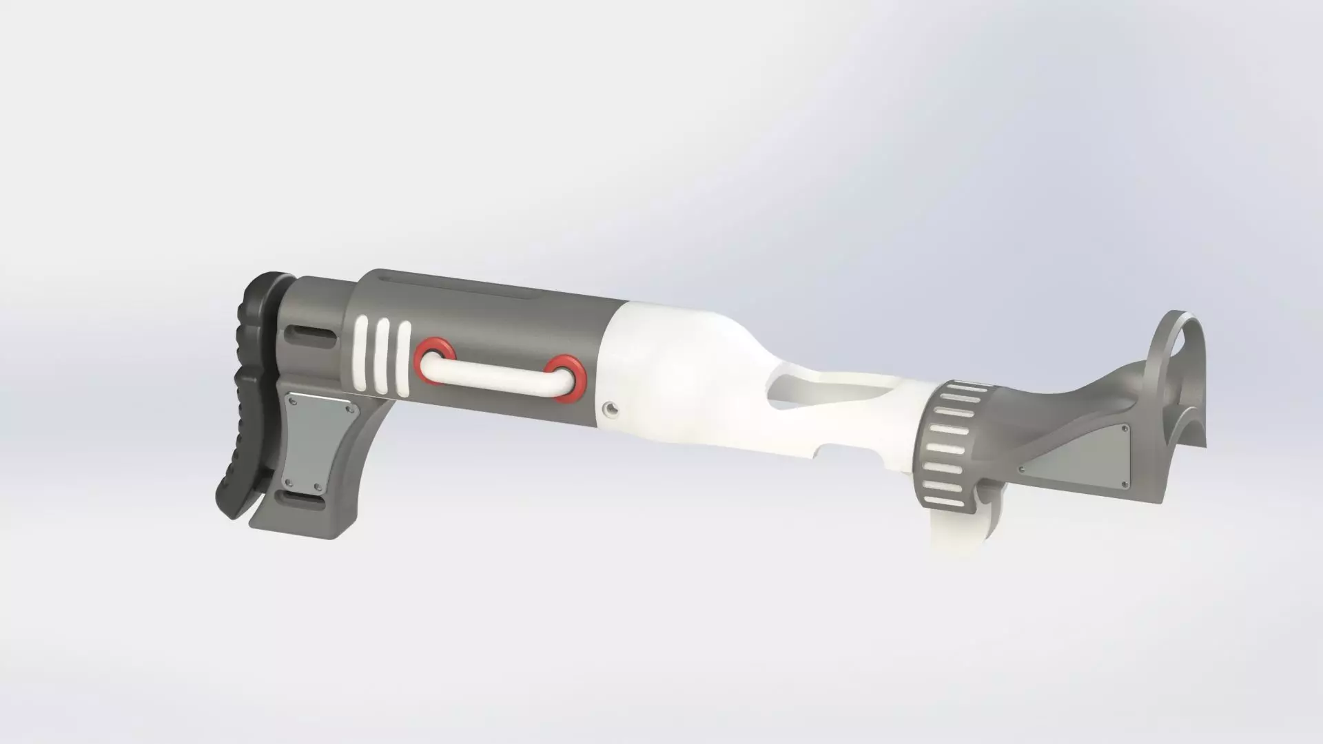 PSVR Aim stock with 2 sections of length adjustment 3D print model_0