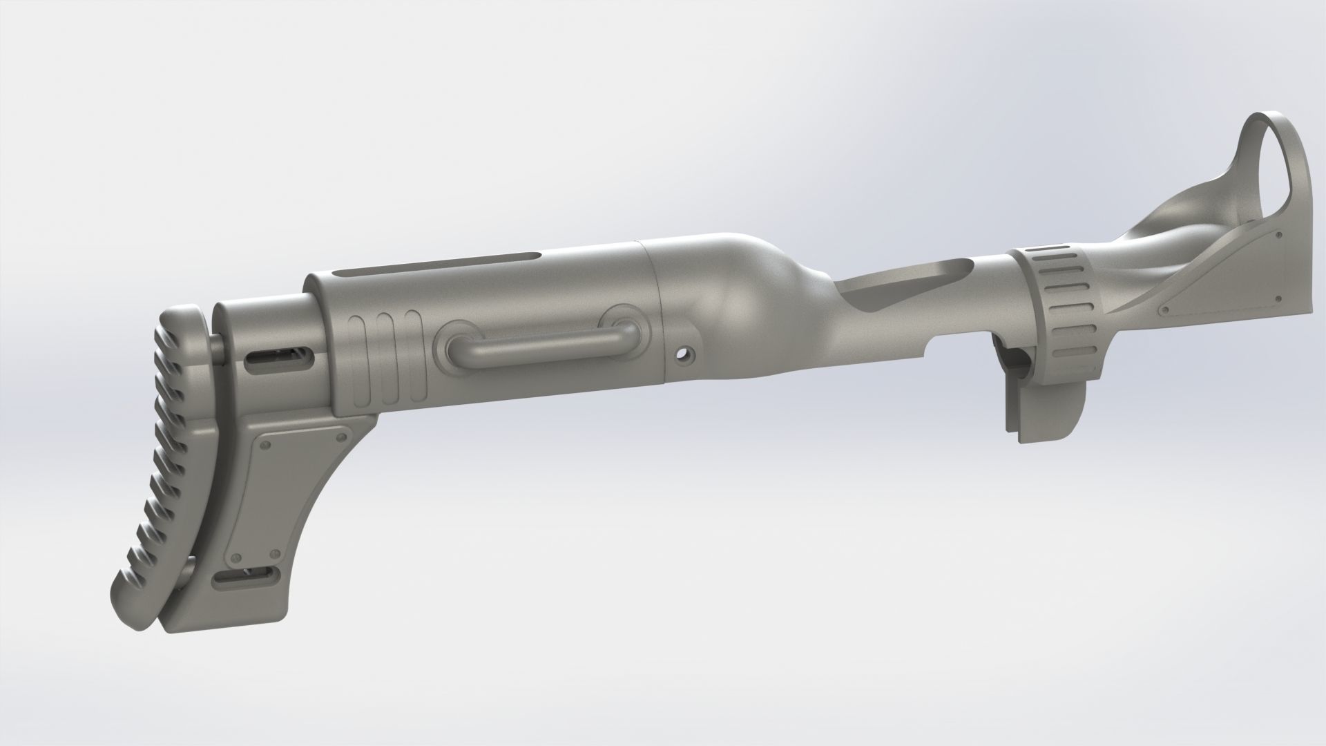 PSVR Aim stock with 2 sections of length adjustment 3D print model_1