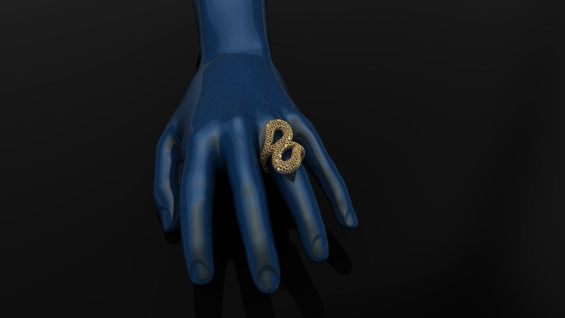 AR-TRK-Z065 gold letter s 3D print model_1