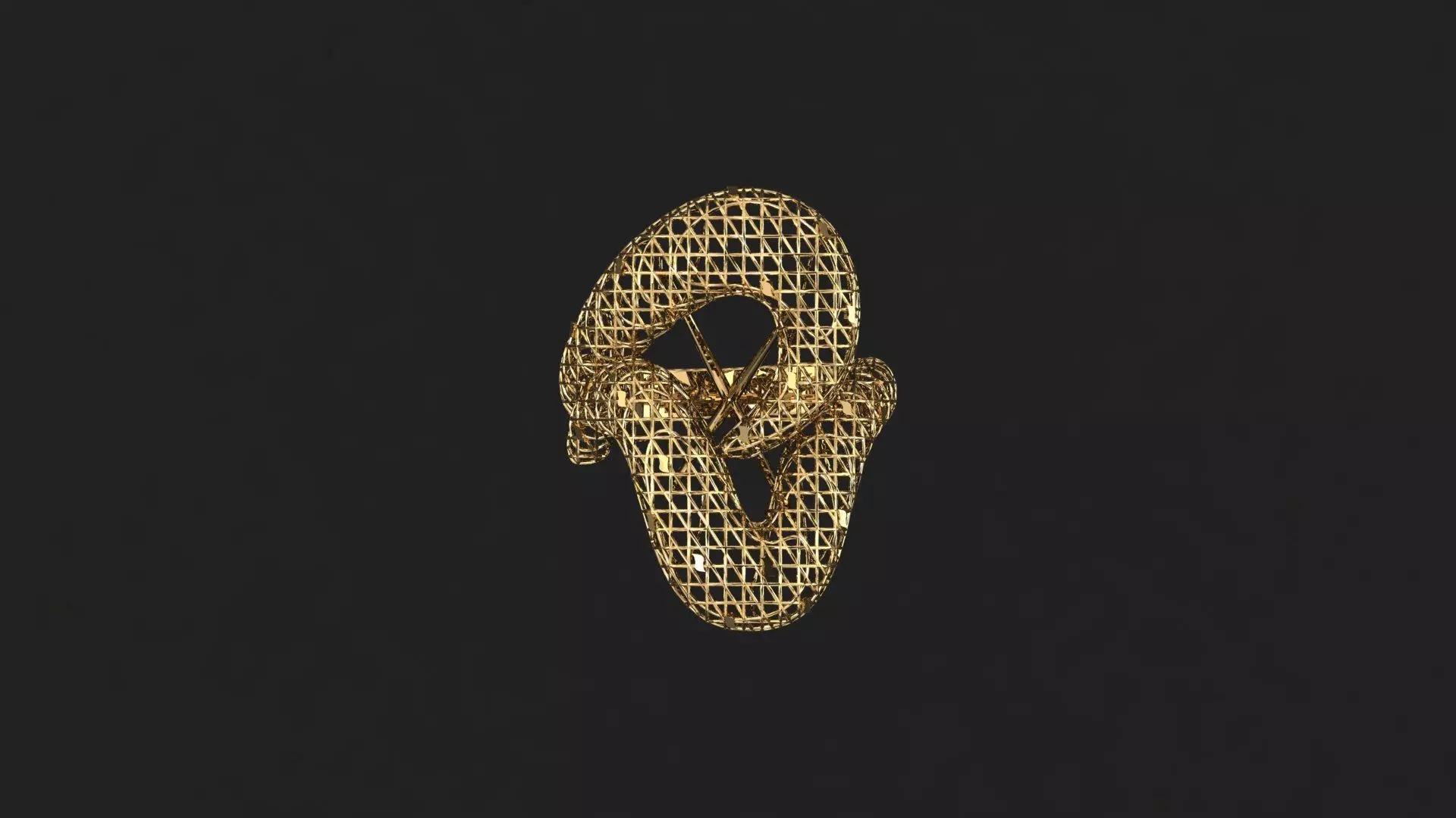 AR-TRK-Z066 gold mesh brooch 3D print model_0