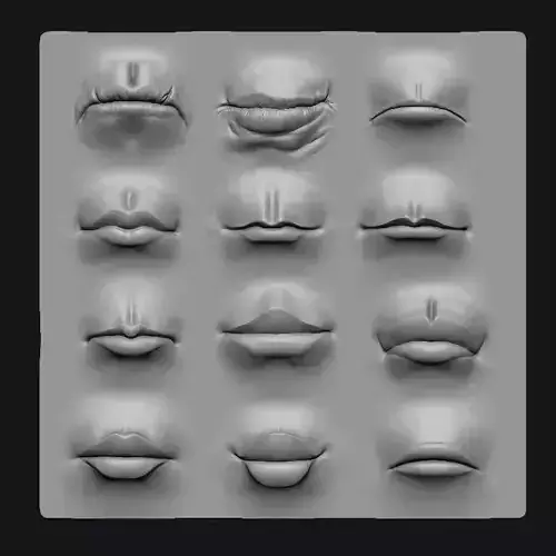 Lip Set 2 VDM Brush and Highpoly