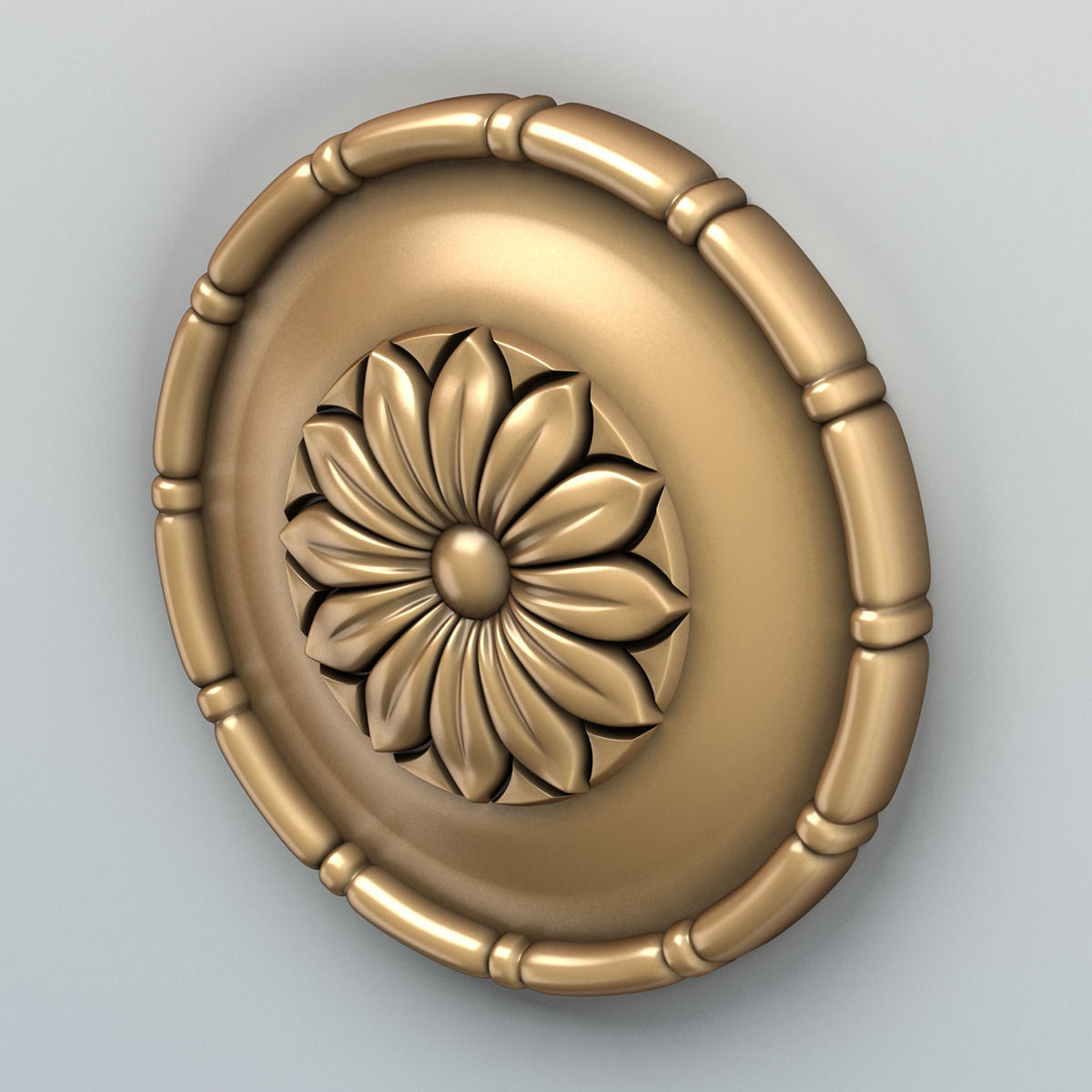 Round rosette 001 3D model_2